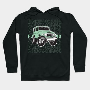 FJ40 Stacked in Spring Green Hoodie